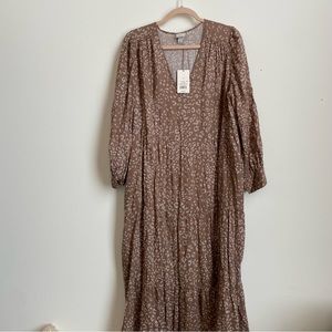 a new day - Leopard Midi Dress - NWT - SzL